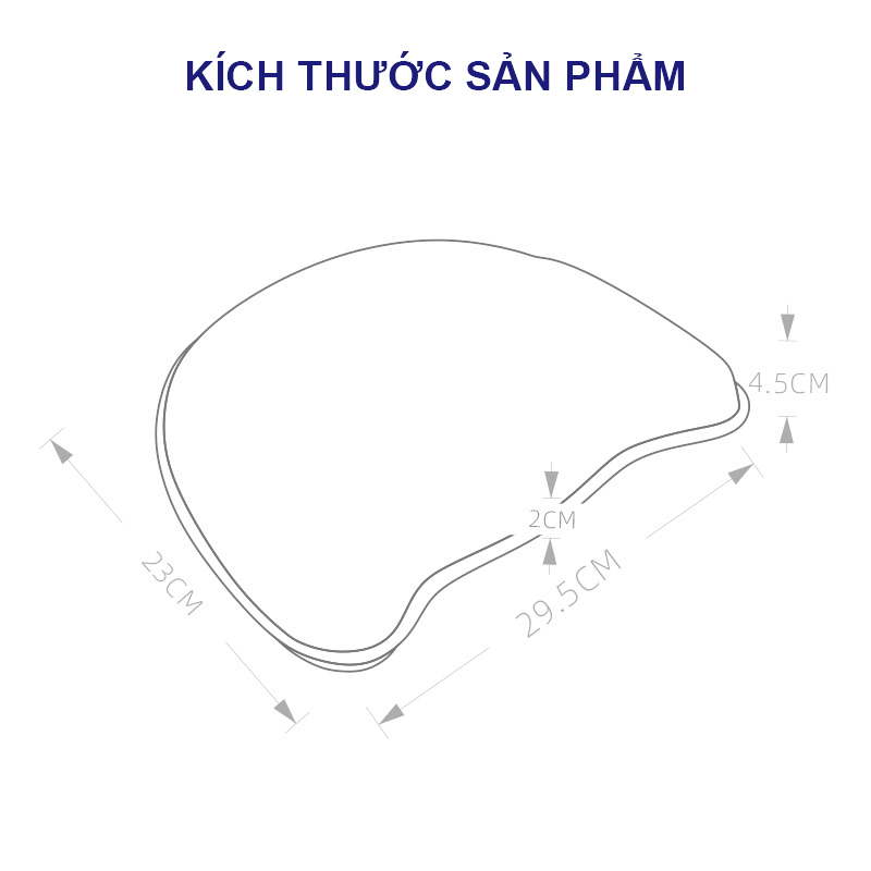 Gối cho bé sơ sinh chống méo đầu, Gối cao su non cho bé loại cao cấp an toàn cho sự phát triển của bé – SSS018