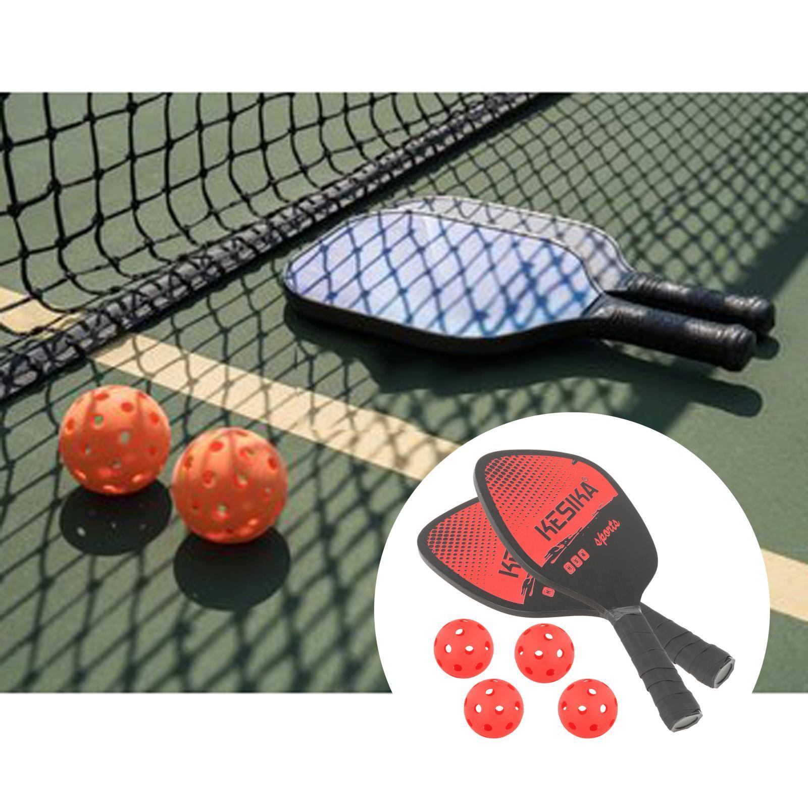 2 Pair Professional Pickleball Paddles Comfort Grip with Bag 8 Balls Racquet