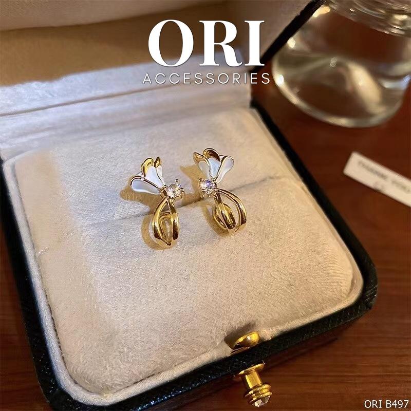 Bông tai nữ hoa hồng Rosa sang trọng ORI ACCESSORIES B497