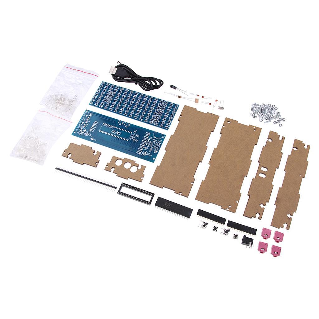 RGB 8*16 Audio LED Level Meter Display  Analyzer MP3 Amplifier DIY