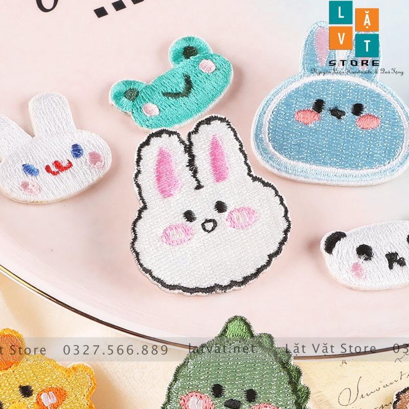 Bộ 12 hình patch ủi quần áo Chợ Thú Cưng cực kì dễ thương, dán Vali, tủ lạnh, Sticker miếng dán ...