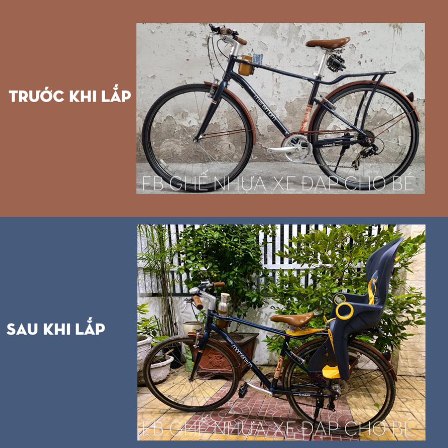 Ghế ngồi xe đạp BG5 Bikemate xuất Châu Âu, ghế  lắp sau mọi loại xe. dành cho  xe có baga không baga