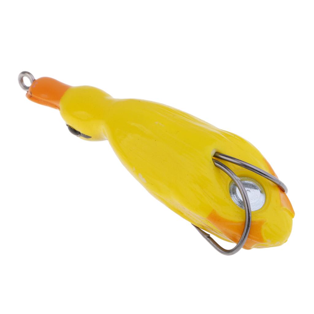 1 Piece 3D Eyes Top Water Bait Duck Lures Soft Fishing Lure Floating Swimbait Tackle 10.3x3 cm/4.1x1.2 inch