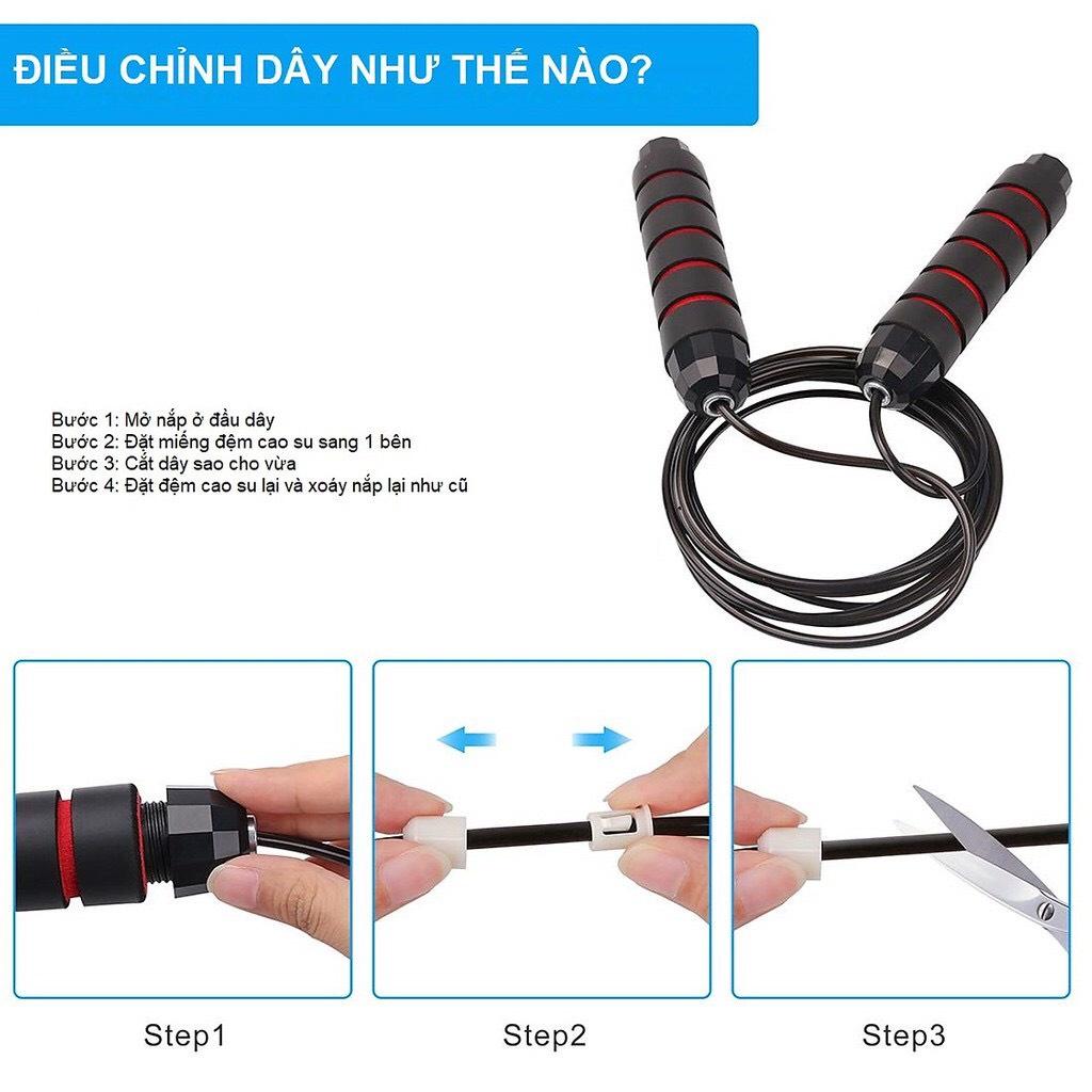 Dây Nhảy Tập Thể Dục, Dây Nhảy MUAY, BOXING Sợi dây Lõi Thép Cao Cấp 2,7m Siêu Rẻ Siêu Bền