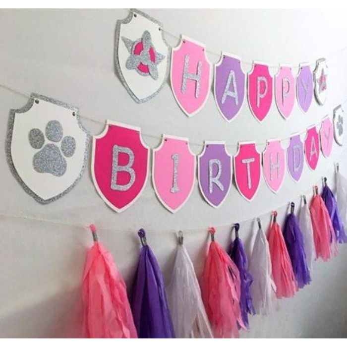 Dây cờ sinh nhật Paw Patrol birthday bunting cch40