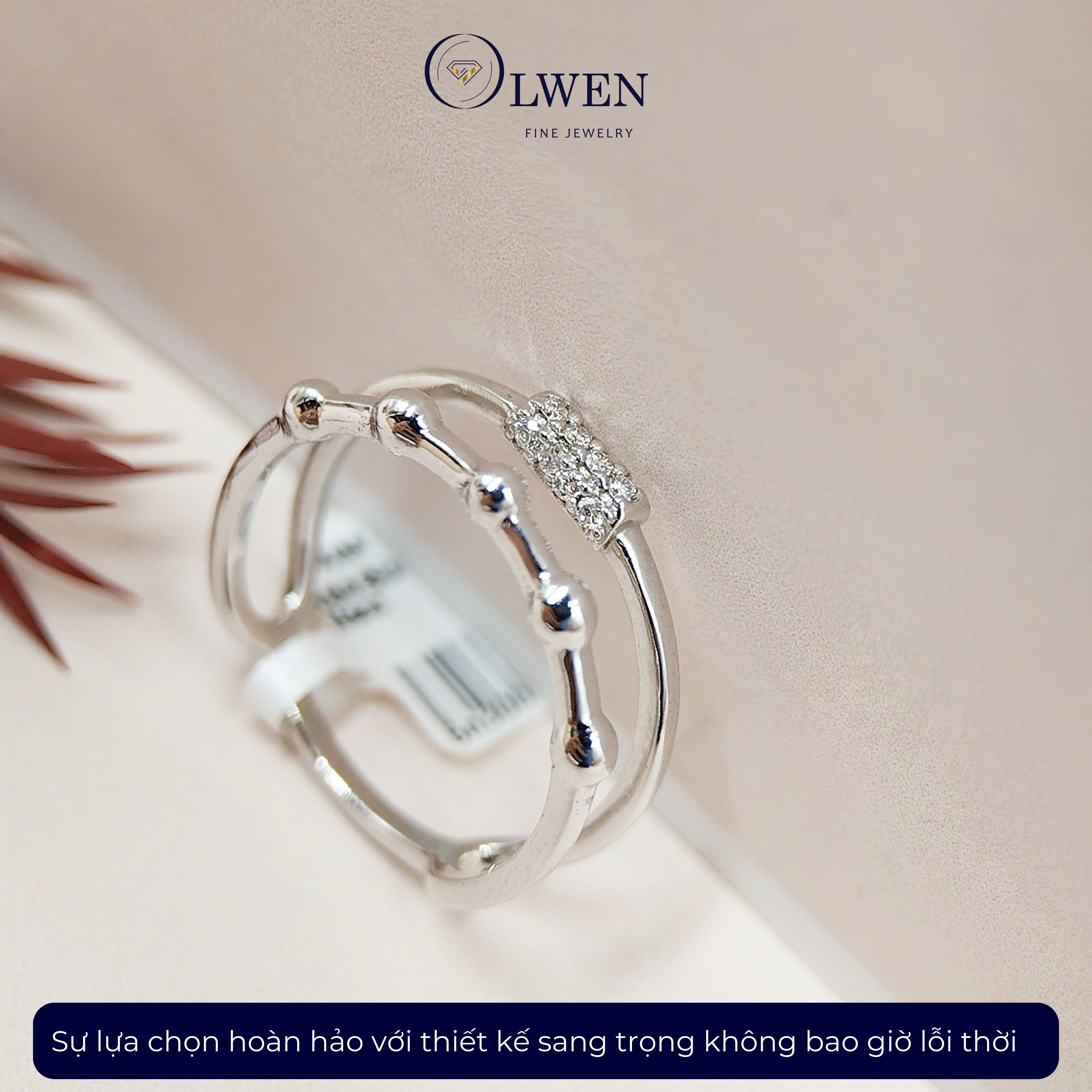 Nhẫn kim cương thiên nhiên OW14