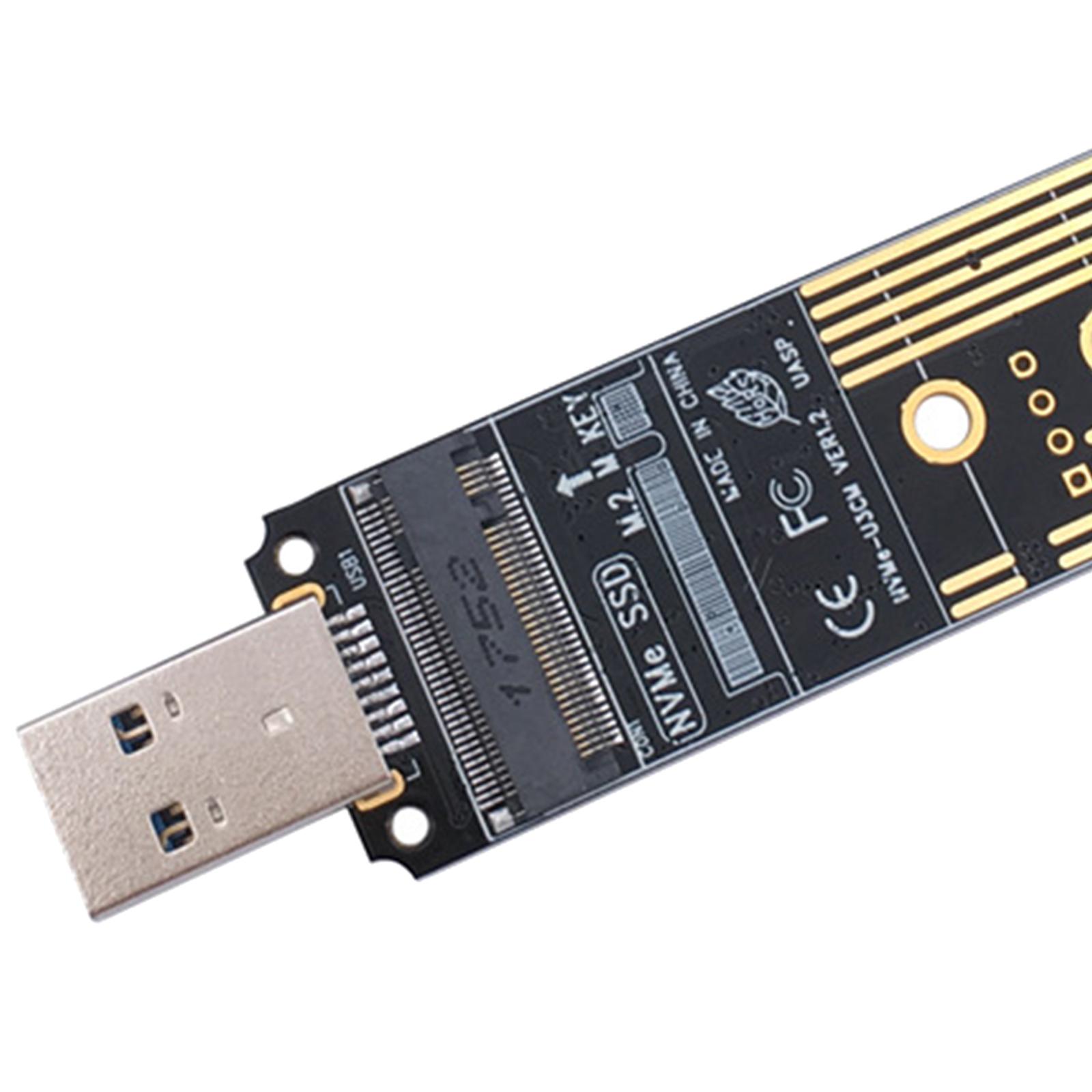 NVME to USB 3.1 Adapter Type A Card Converter Reader with Key B/Key B+M