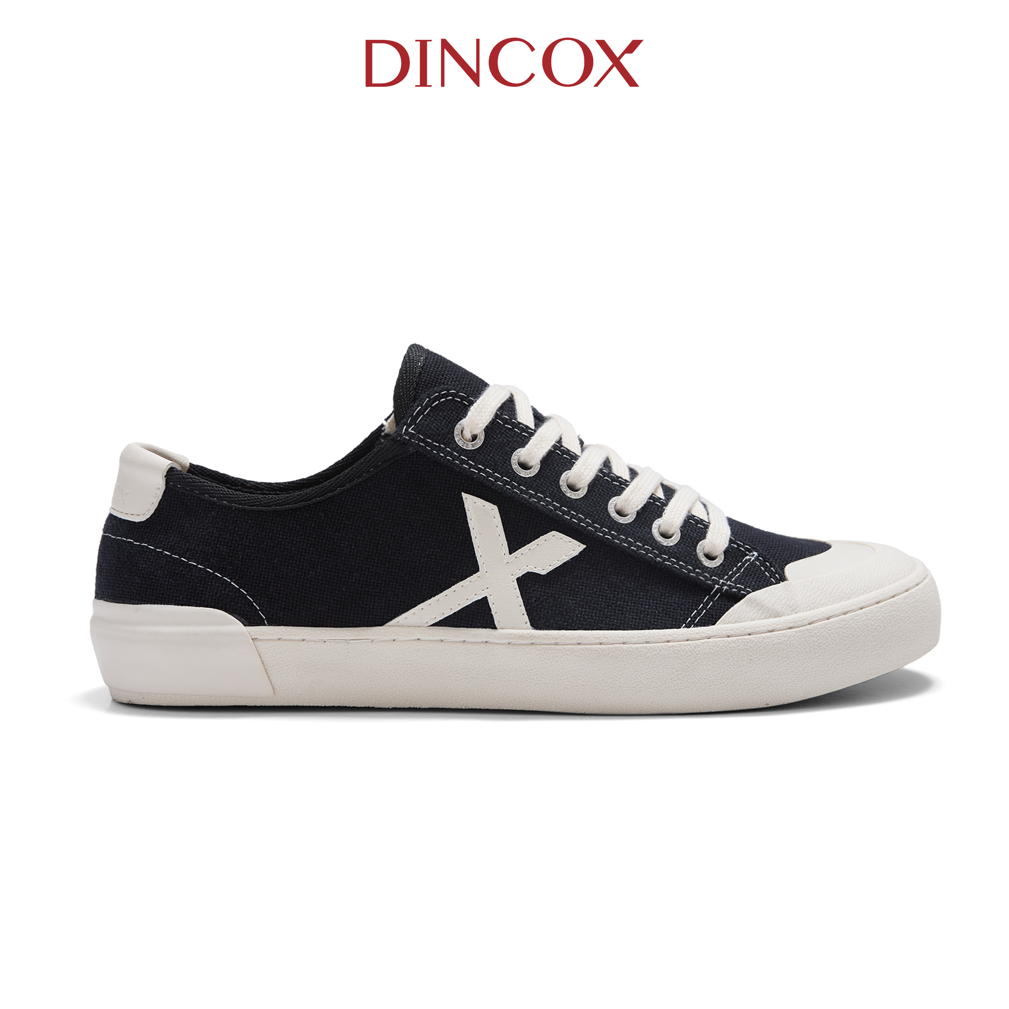 New Arrivals | Giày Vải Thể Thao Nam DINCOX DC42 Black Chất Liệu Canvas Cao Cấp, Thiết Kế Trẻ Trung