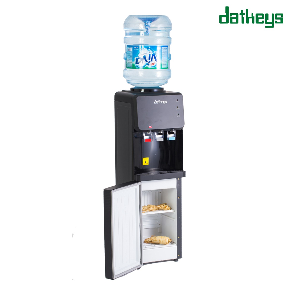 Máy Nước Nóng Lạnh 3 vòi Datkeys IP28B | màu đen, có tủ lạnh mimi | Hàng chính hãng