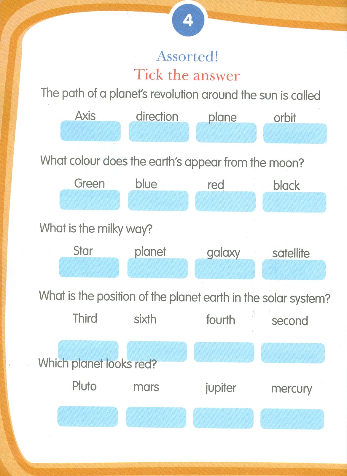 Kid's 4th Activity Book General Knowledge - Age 6+(Know Your Awareness) (Các Hoạt Động Kiến Thức Chung Cho Trẻ 6+)