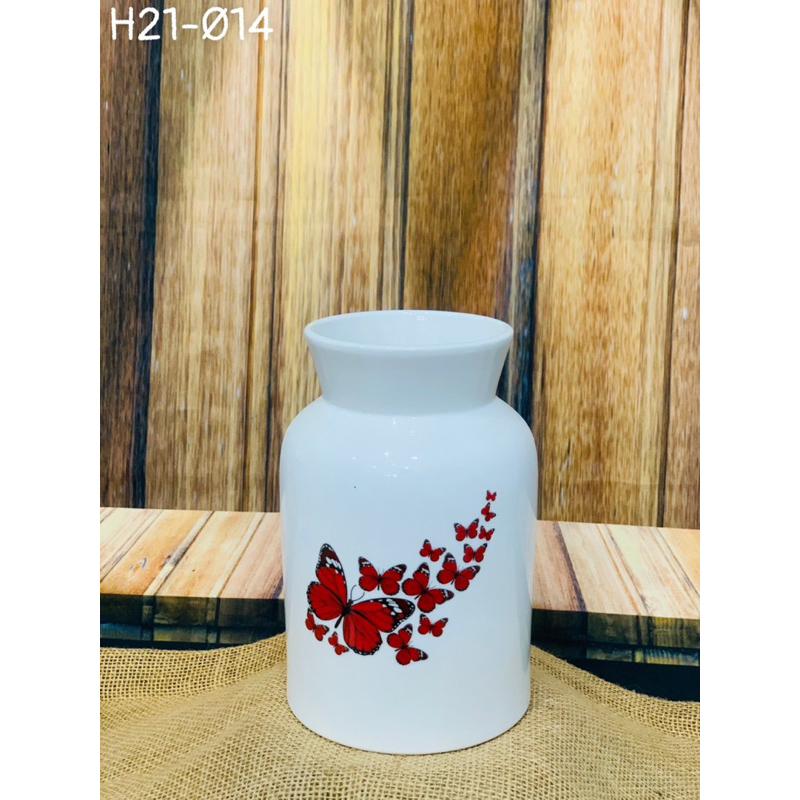 Mẫu bình Decor cắm hoa men sứ xương. Gốm sứ Bát Tràng.