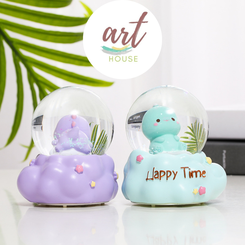 Quả Cầu Tuyết Khủng long Con Happy Time Quà Tặng Trang Trí_Art House