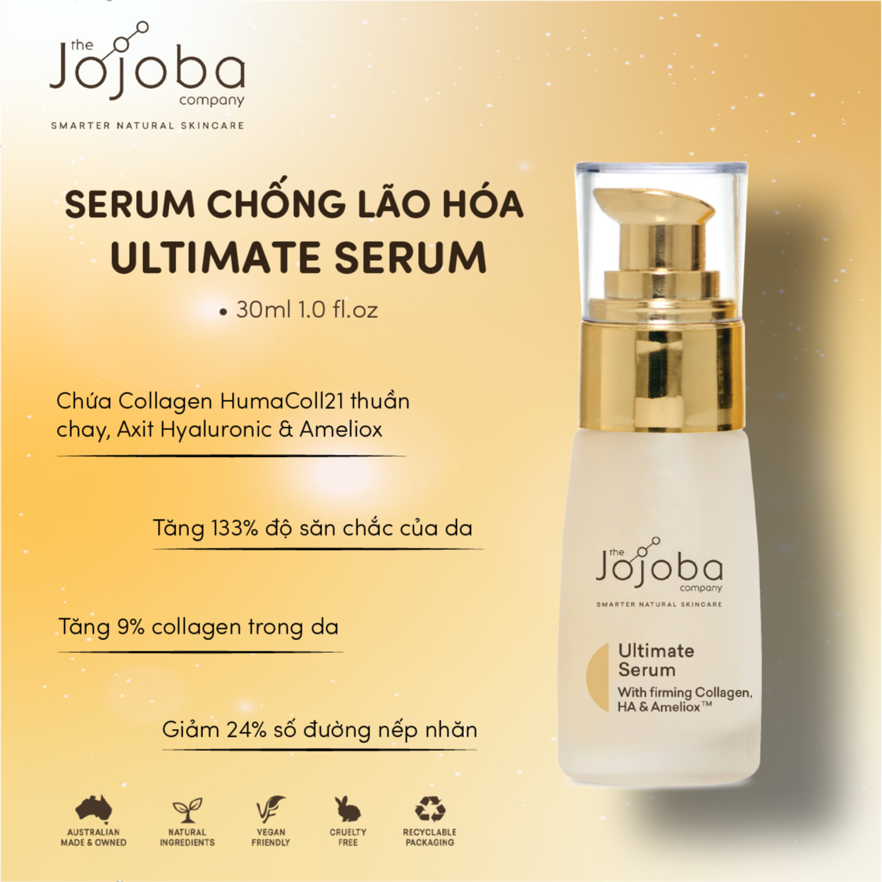 Serum chống lão hóa Ultimate Serum 30ml - The Jojoba Company