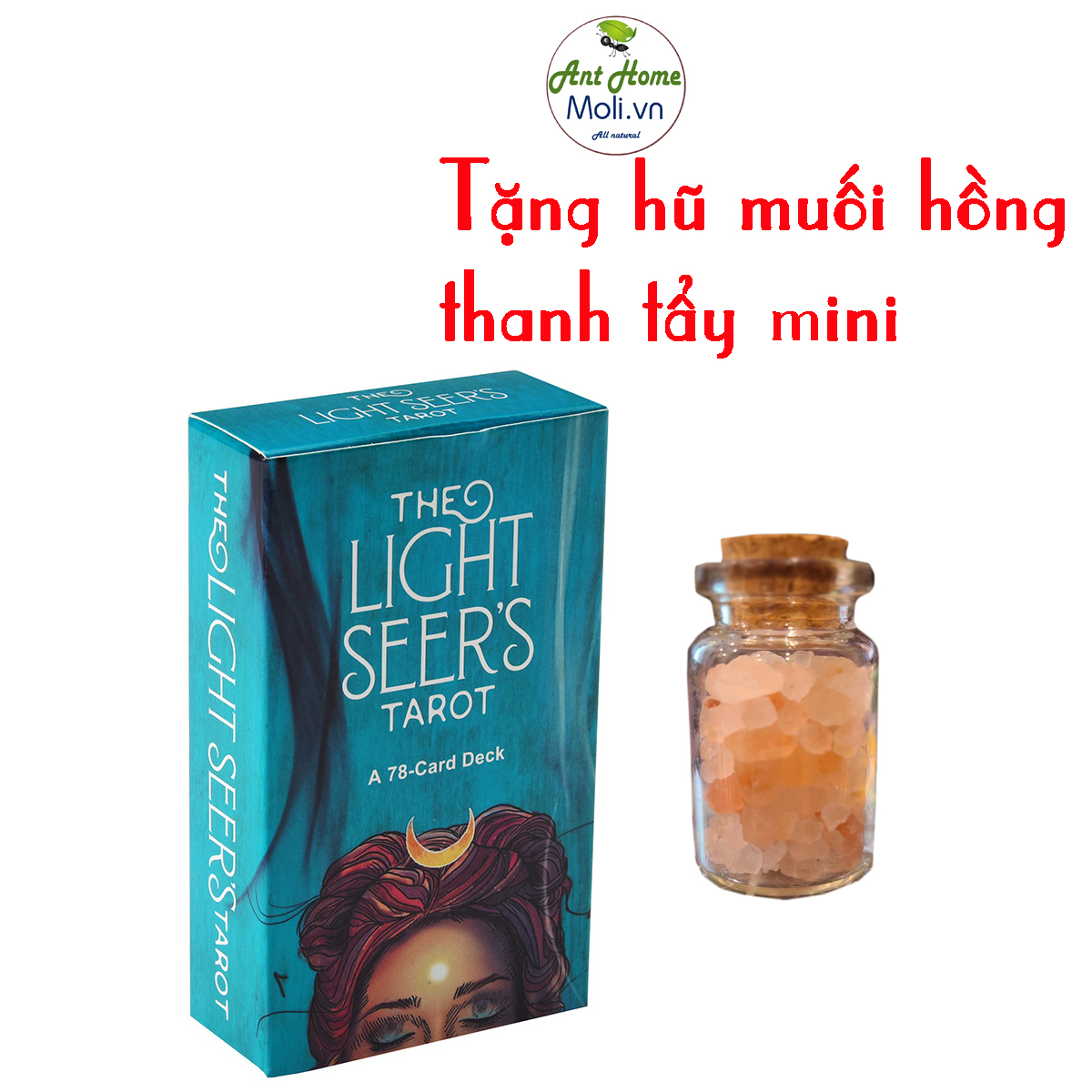 Hũ muối hồng thanh tẩy mini tặng bộ bài tarot Light Seer’s Tarot