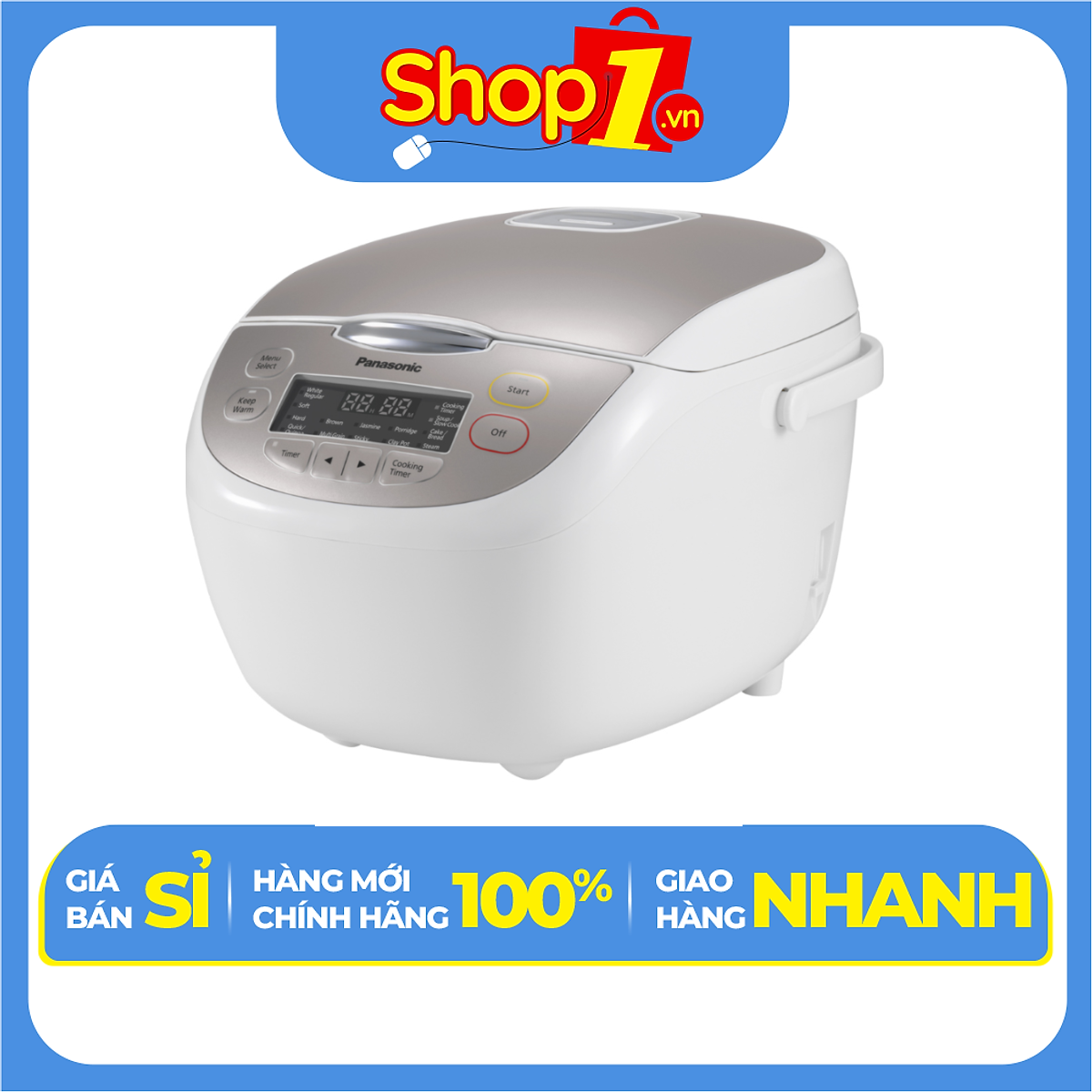 Nồi cơm điện tử Panasonic 1.8 lít SR-CP188NRAM - Hàng Chính Hãng - Chỉ Giao Hà Nội