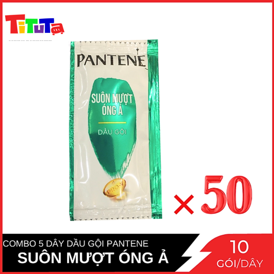 Combo 5 Dây Gội Pantene Suôn Mượt Óng Ả Dây 10 Gói