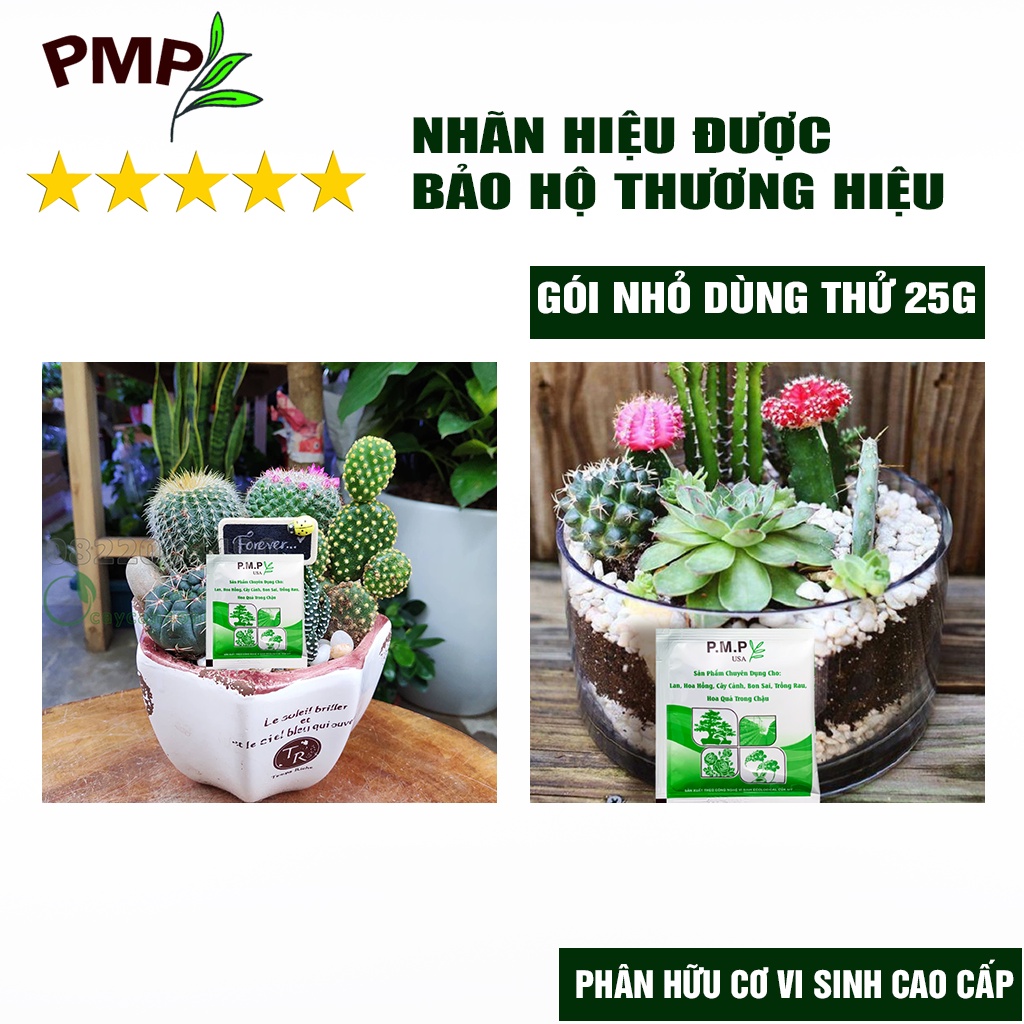 Phân tan chậm Soyda PMP cho sen đá, xương rồng 150g