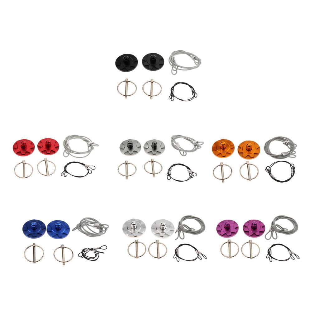 Aluminum Alloy Car Engine Hood Cover Lock Pull Line Bonnet Latch Black/Red/Gray/Gold/Blue/Silver/Purple