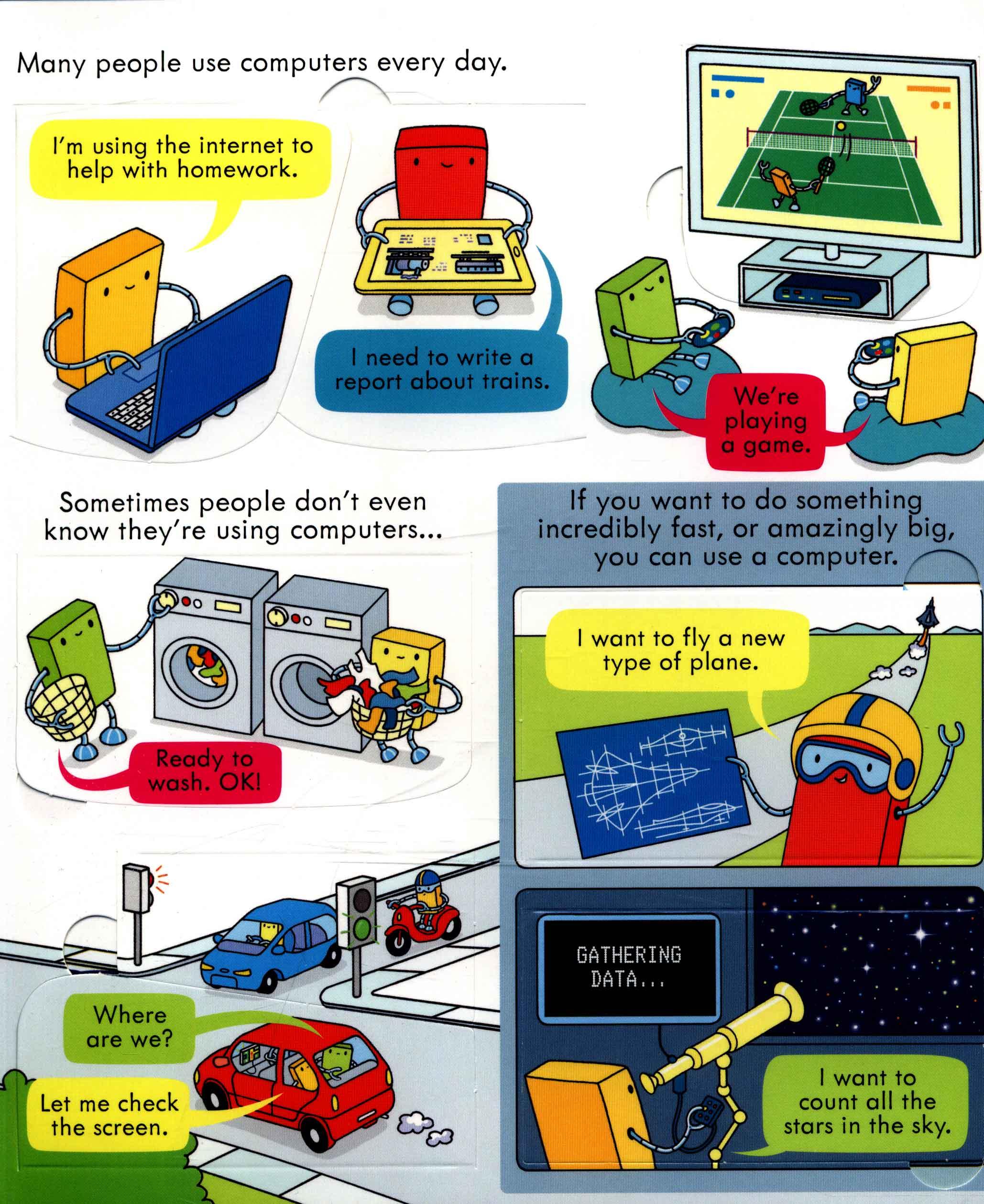 Sách tương tác tiếng Anh - Usborne Look inside How computers work