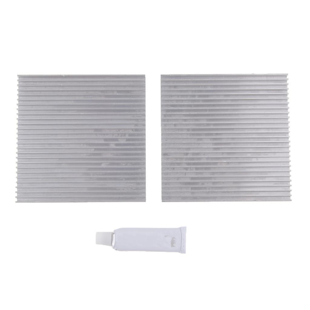 2Pcs Aluminum   Cooling   80*7*80mm for CPU LED Amplifier