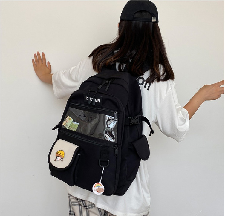 Balo dù đi học, đi chơi unisex kèm phụ kiện 479