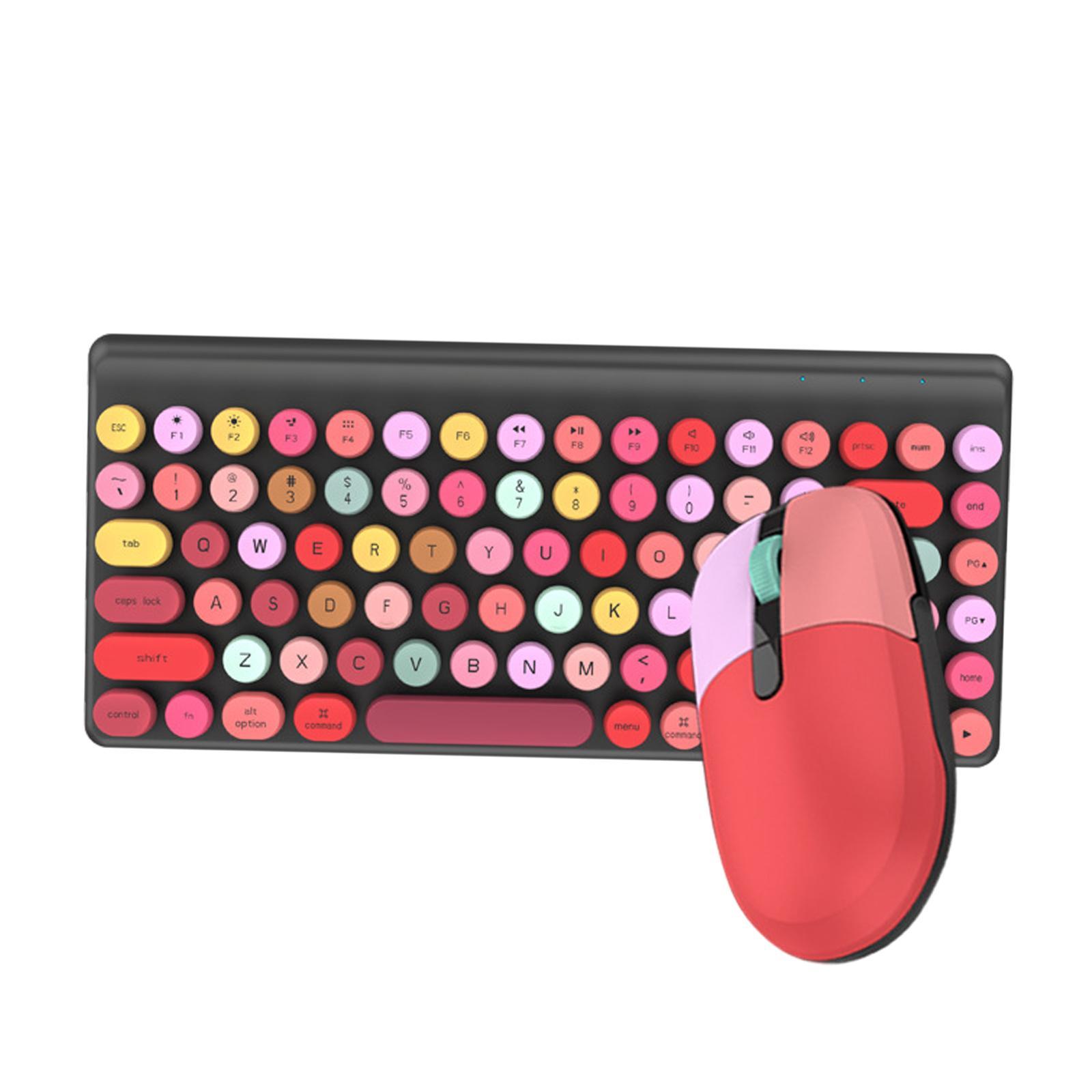 86 Key Cordless Keyboard Mouse Set Mute for Windows Computer Home