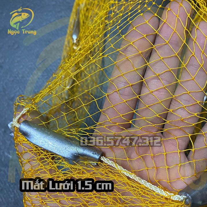 Chài Đánh Cá bằng Dù chân chì Gia Công có chiều cao 2m5 bung 4m nặng 3,5kg mắt lưới 1,5cm đánh Tôm,Tép