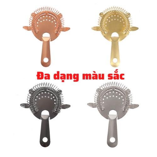 dụng cụ chặn đá Inox cao cấp cán dẹt có lỗ tròn, chặn đá Boston shaker bền đẹp dụng cụ pha chế chống gỉ dễ sử dụng