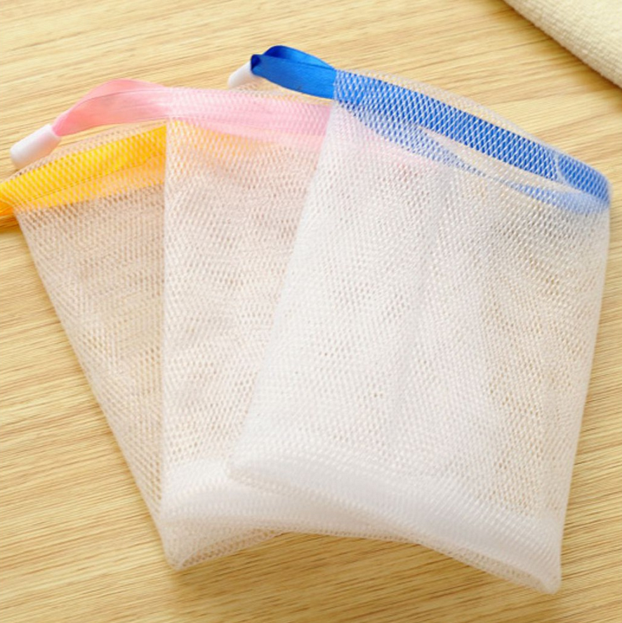 Túi lưới đựng xà bông tắm 2 lớp an toàn tiện dụng - Giao màu ngẫu nhiên