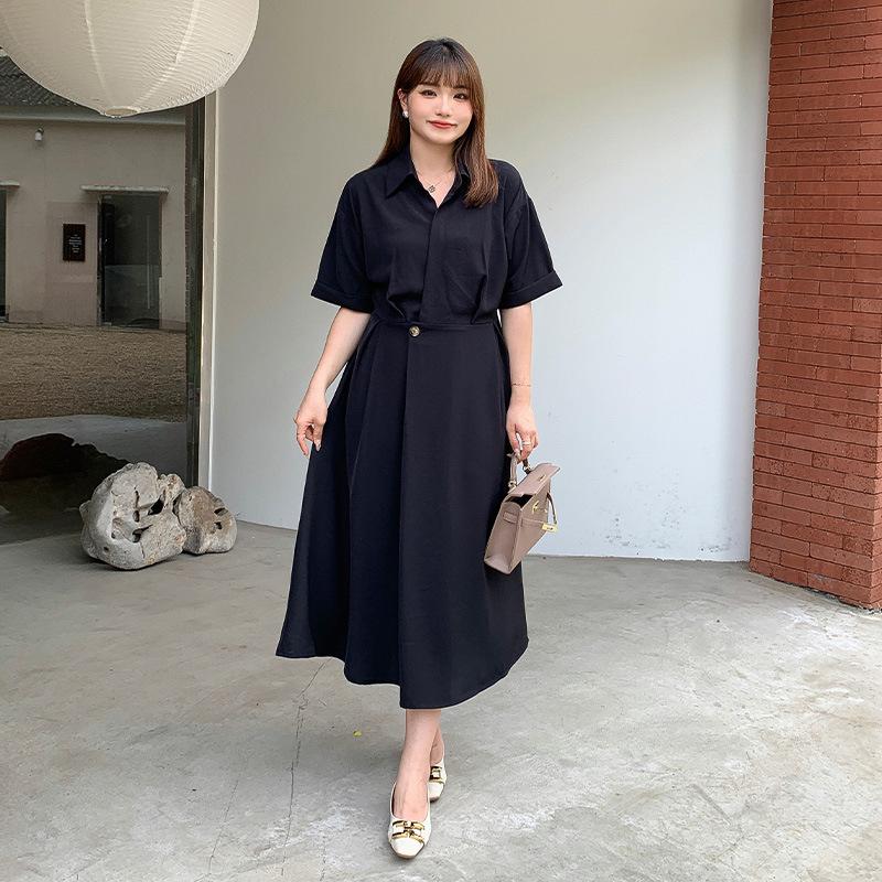 MiMi Bigsize Đầm Big Size Dáng Dài Cúc Eo Form Xòe