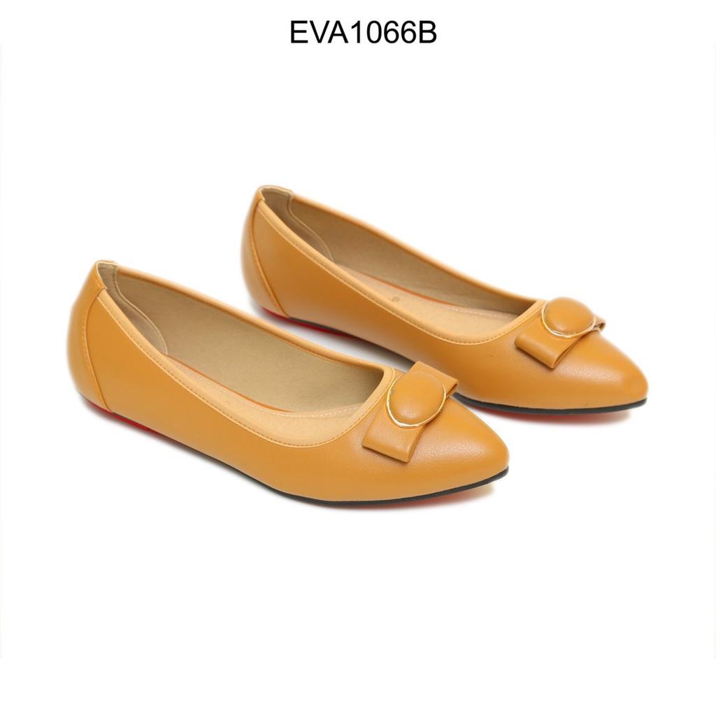 Giày búp bê mũi tròn phối nơ Evashoes - Eva1066B