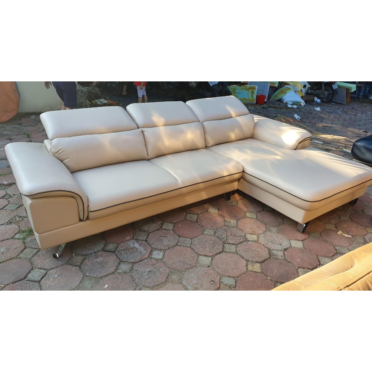 Sofa da phòng khách cao cấp MS001 2M8