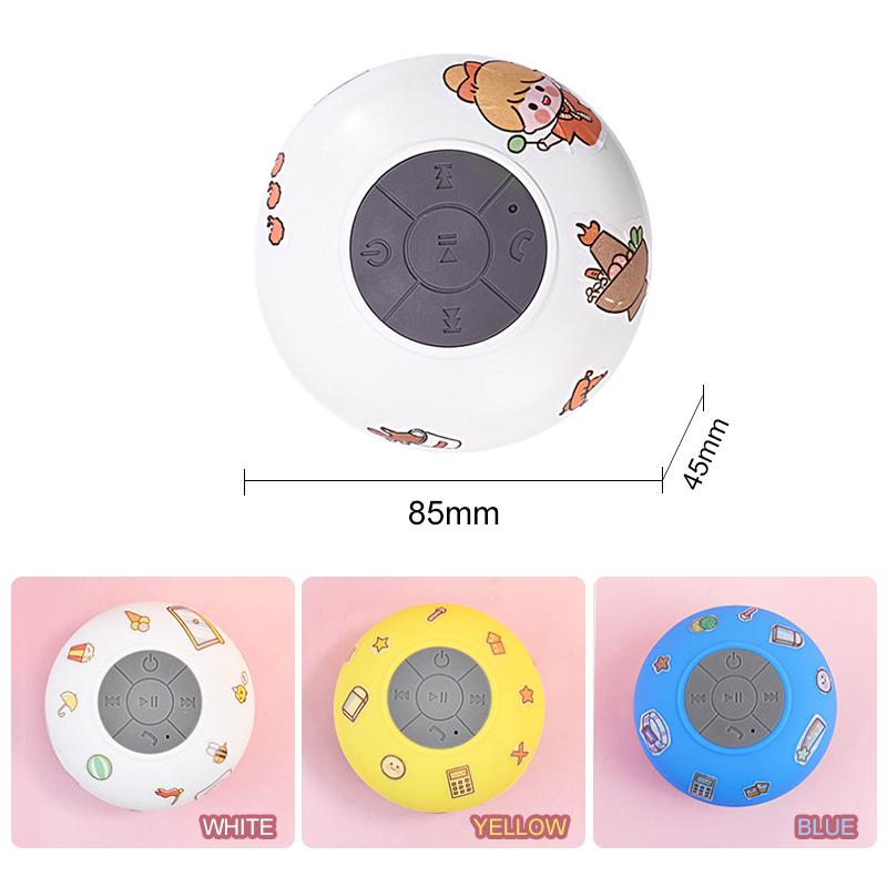 Loa Bluetooth Chống Nước Mini Không Dây Gắn Tường,Gắn Tường Nhà Tắm Chống Thấm Nước,Tiện Dụng Kèm Hình Dán Dễ Thương