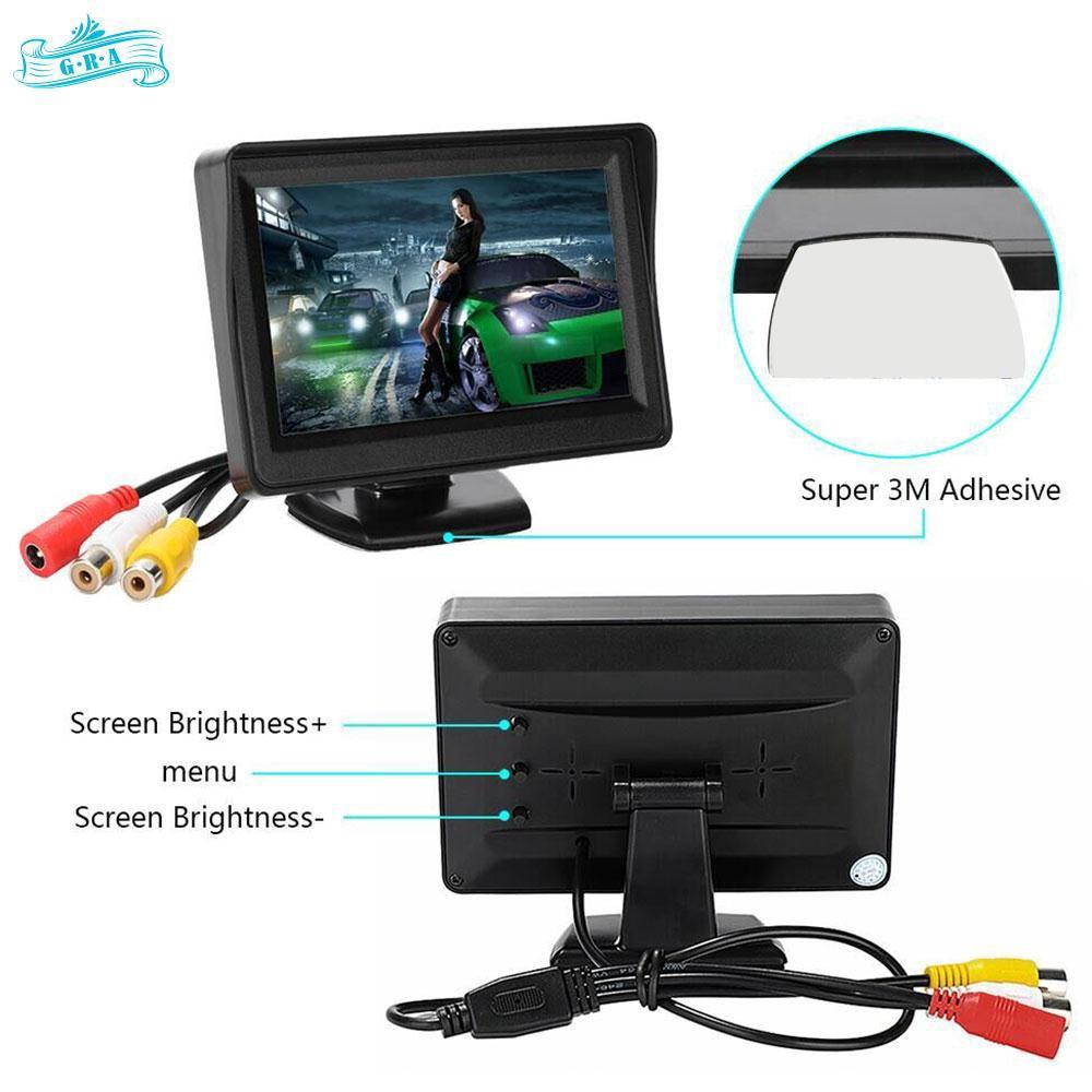 Màn hình ô tô 4,3 inch dùng cho camera lùi, camera tiến, camera lề xe - Màn hình LCD đặt taplo ô tô xem camera lùi