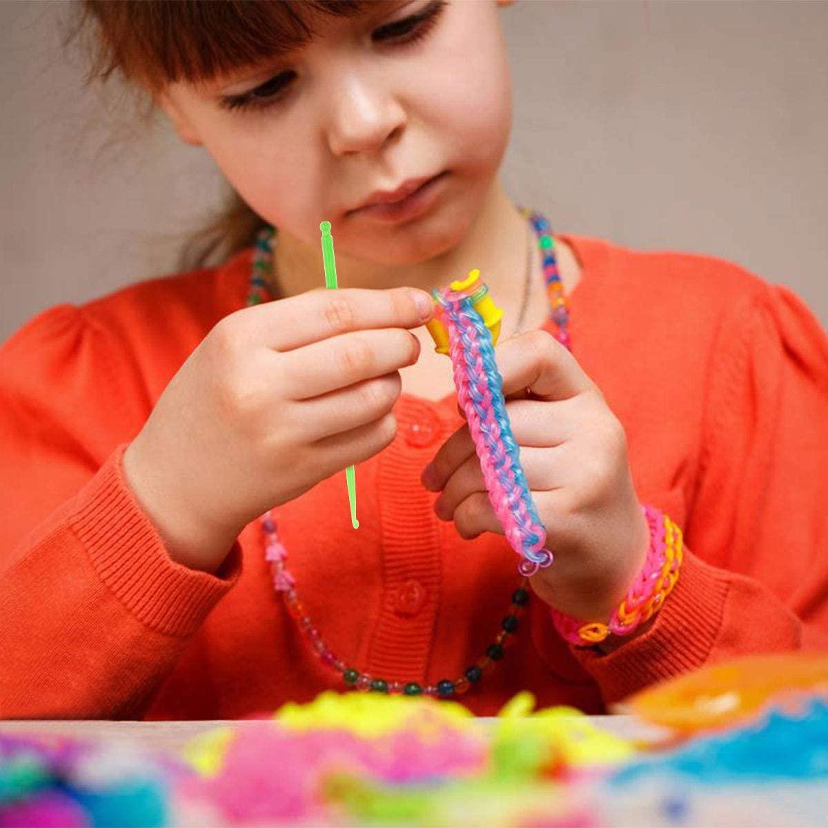 DIY Loom Bands, Vòng tay đàn hồi, bộ dụng cụ ban nhạc với hộp lưu trữ cho dụng cụ đan vòng đeo tay cho trẻ em
