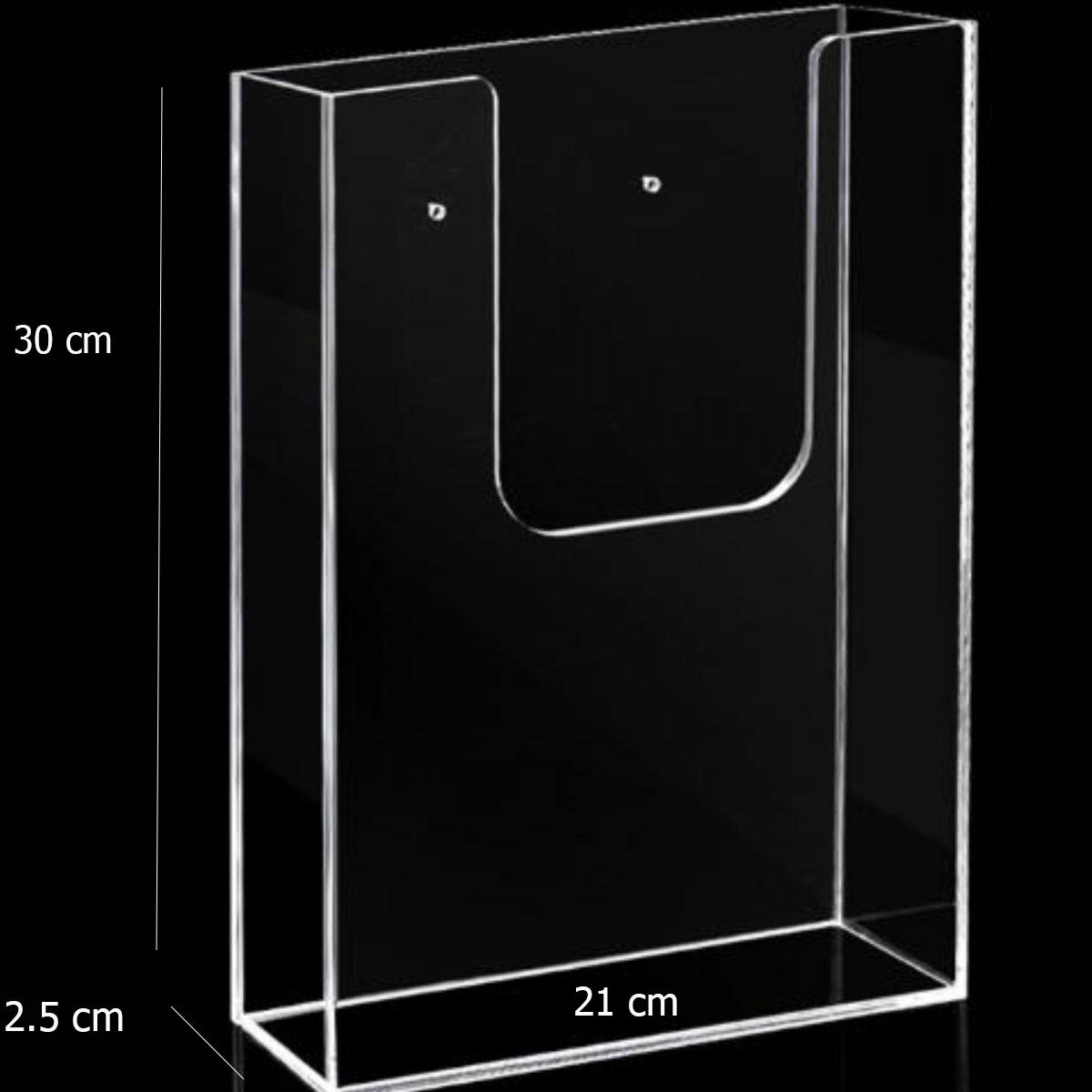 Đồ đựng Giấy CHữ U treo tường mica dày 2mm- Màu Xanh Lá