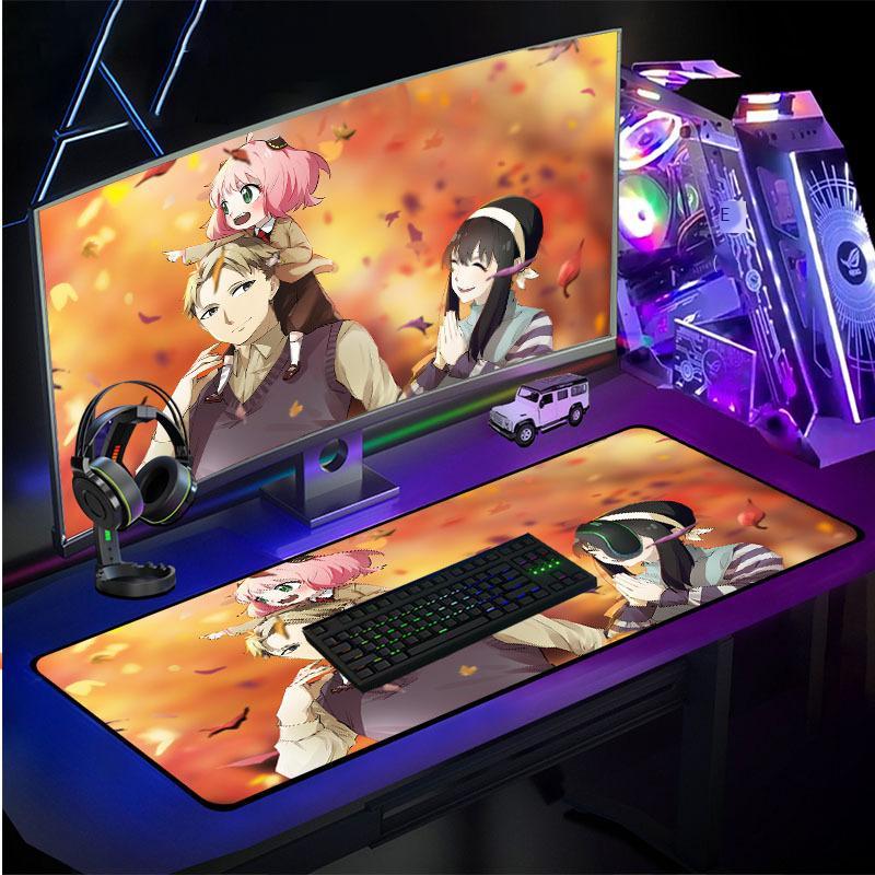 Giá thấp nhất cao su tự nhiên rgb chuột phát quang pad máy tính bàn pad anime spy play house LED ánh sáng ma thuật hướng dẫn sạc không dây