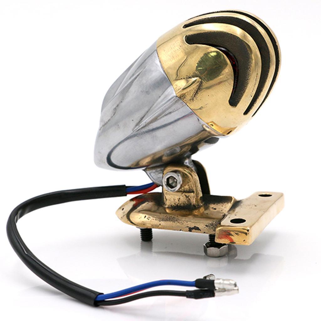 Brass Motorcycle LED Brake Tail Light  Lights for Motorbikes ATV