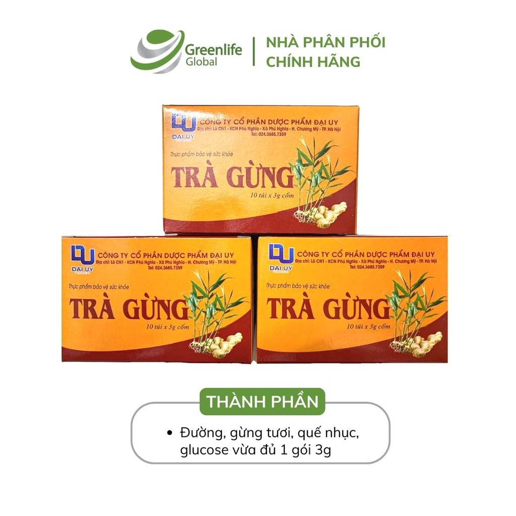 Trà gừng Đại Uy (Hộp 10 túi trà)