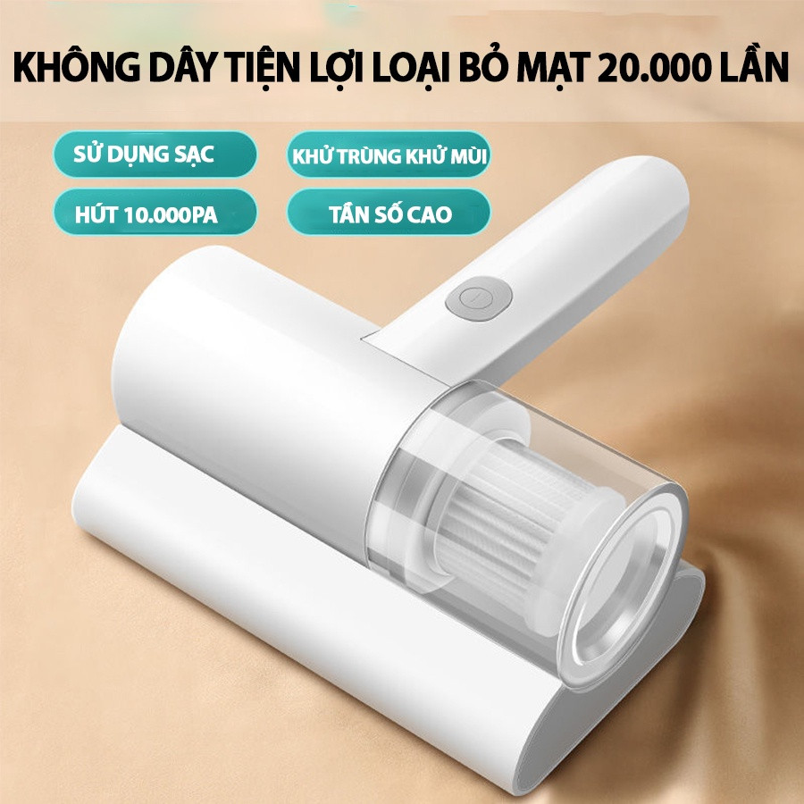 Máy hút bụi cầm tay mini giường nệm, chăn ga, ghế sofa