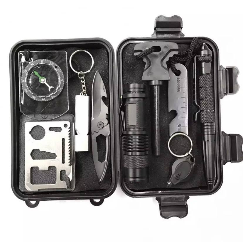 Bộ dụng cụ sinh tồn SOS 10 món hỗ trợ đi phượt, du lịch, dã ngoại - HENRYSA