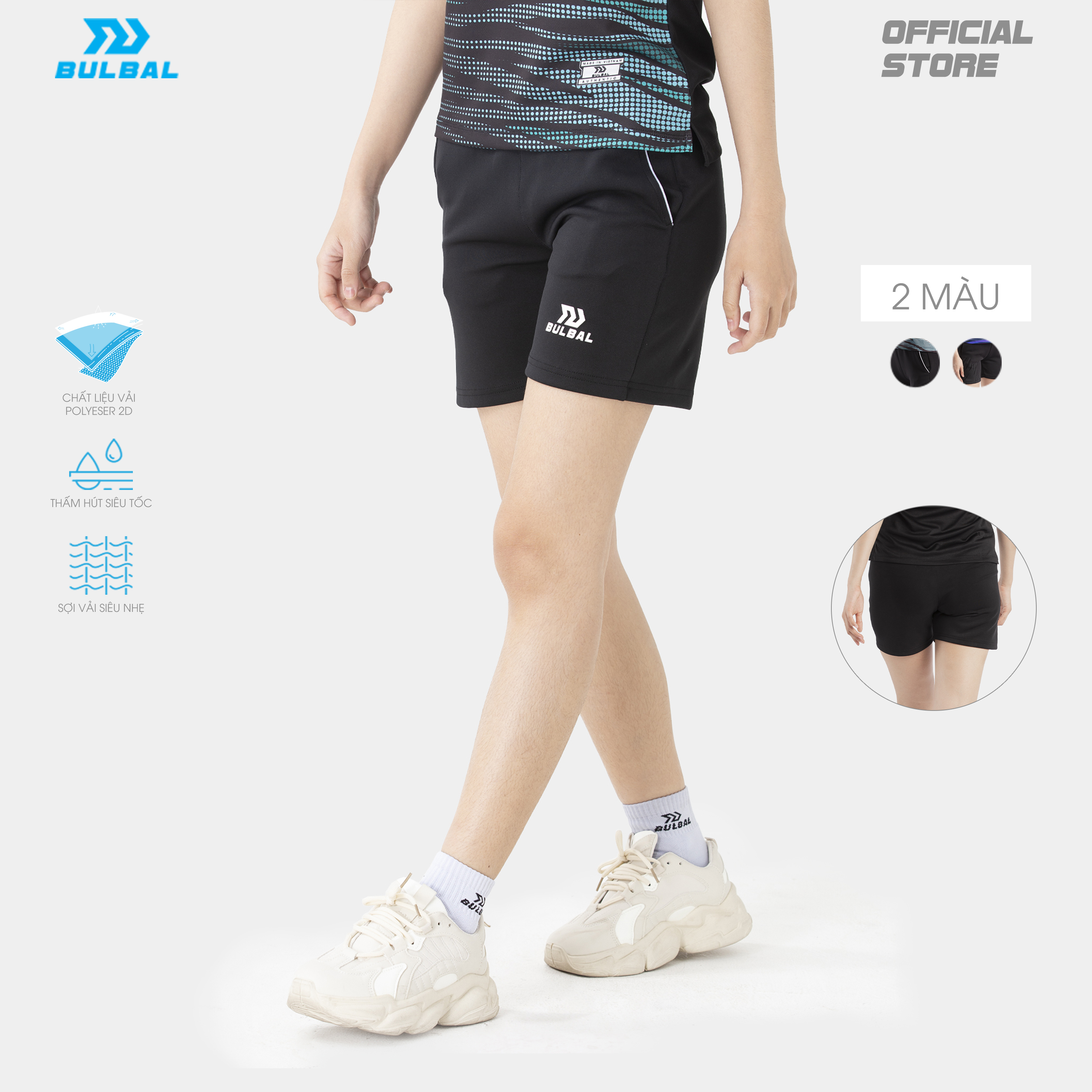 Quần Cầu Lông Nữ Bulbal Badminton Ss22 Chuyên Nghiệp, Chất Vải Polyester 2 Da Cao Cấp