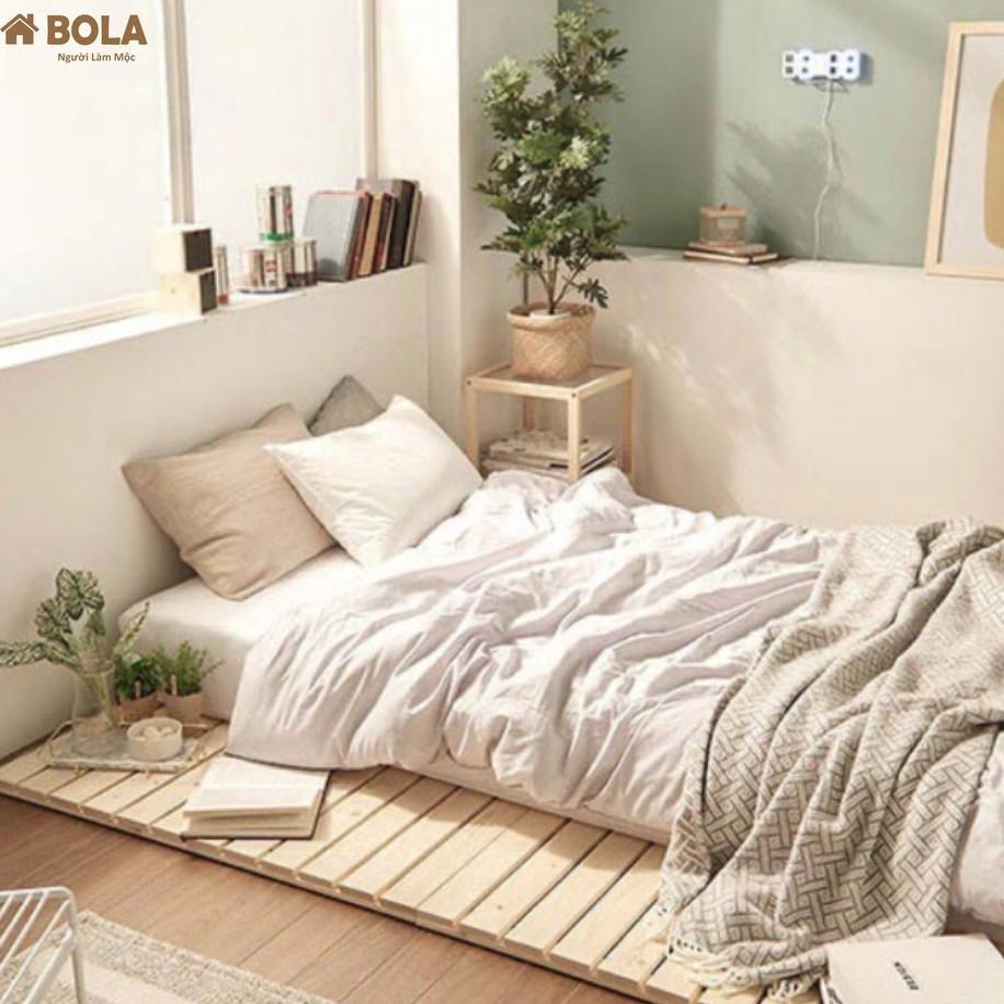 Giường Ngủ Pallet Gỗ Thông Gấp Gọn Bola