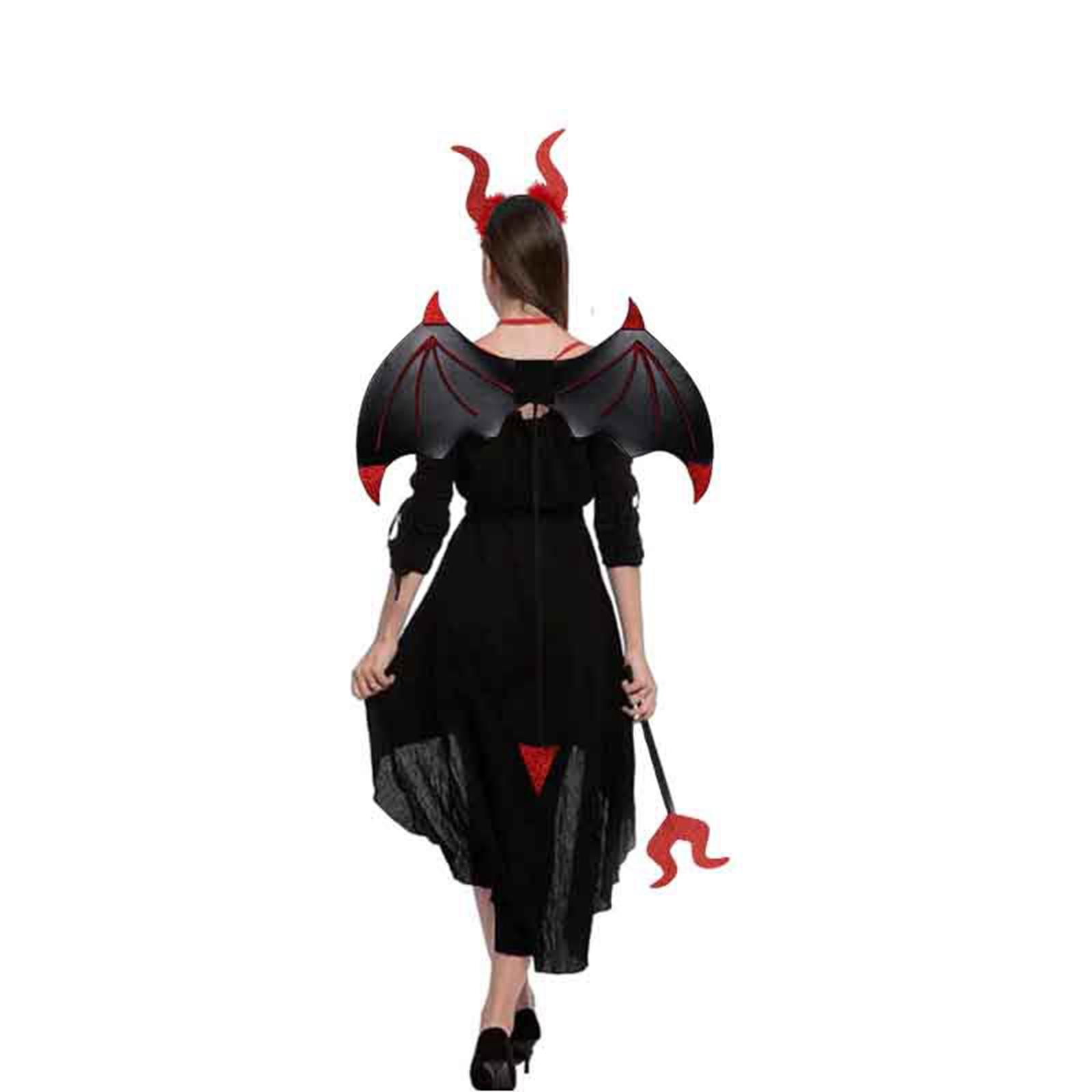 Halloween Devil Costume Set with for Party Pretend Play Props Carnival
