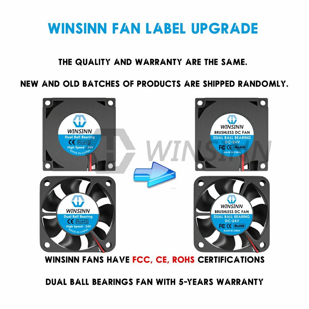 Winsinn 40Mm Quạt Thổi DC 24V Cho Làm Mát Ender 3 V2 Pro, Dual Bi-40X10Mm 4010 Tua Bin Không Chổi Than Turbo