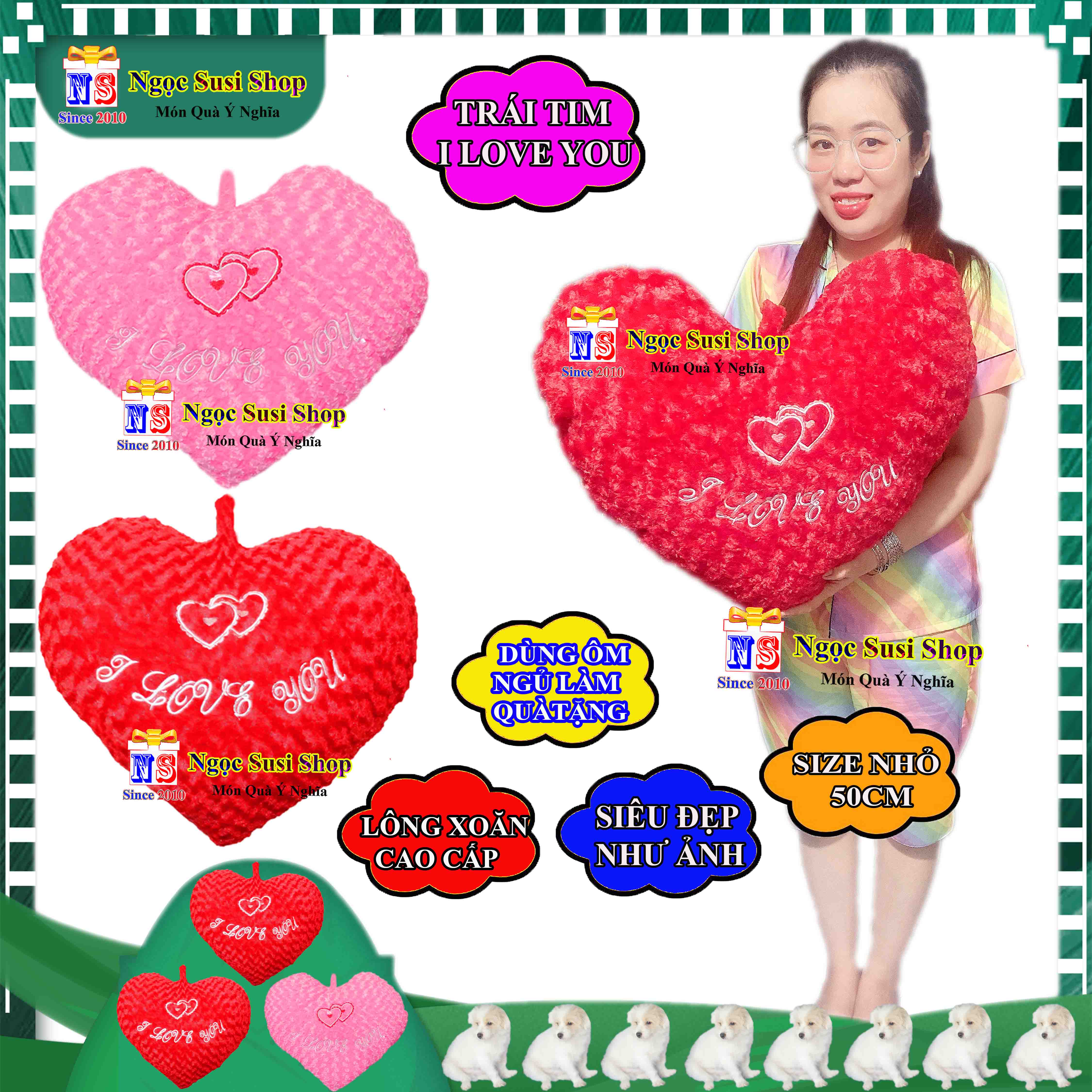 THÚ BÔNG GỐI TRÁI TIM I LOVE YOU SIÊU ĐẸP ÔM NGỦ QUÀ TẶNG -  GỐI ÔM TRÁI TIM CAO CẤP