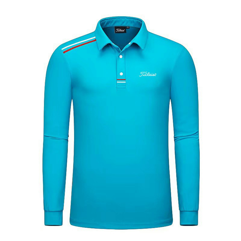 Áo Golf Nam Dài Tay Chất Liệu Polyester, Thoáng Khí, Không Nhăn, Ngăn Chặn Tia Cực Tím Hiệu Qủa, phù Hợp Cho Mọi Lứa Tuổi