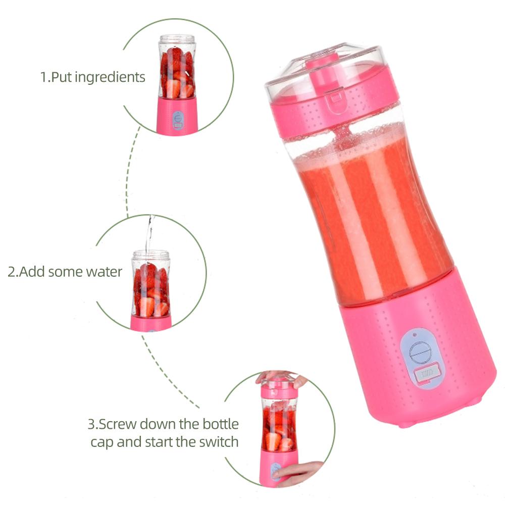 Portable Blender for Shakes and Smoothies Personal Size Single Serve Travel Fruit Juicer Mixer Cup