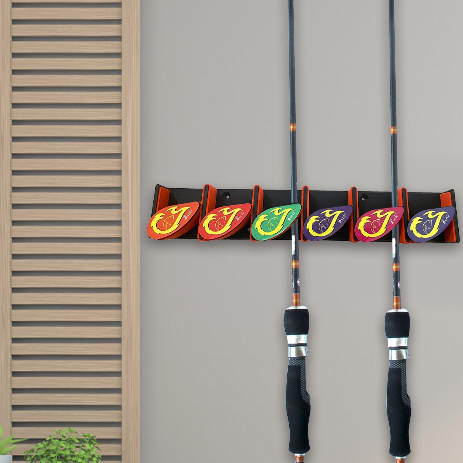 Wall Mounted Fishing Rod Rack Storage Vertical Fishing Rod Holder for Garage