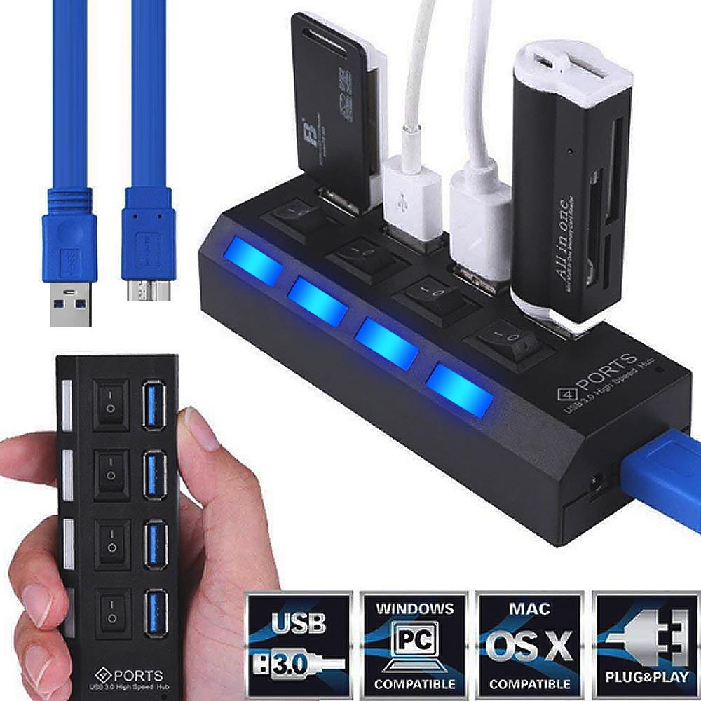 Bộ chia USB 1 ra 4 cổng 3.0 - Hub USB 4 Port 3.0